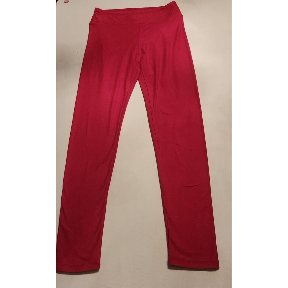 One Size LuLaRoe OS Leggings Solid Red